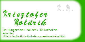krisztofer moldrik business card